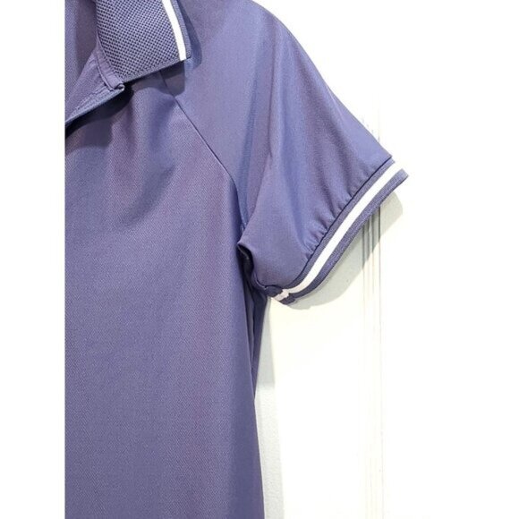 Mondetta Women's Golf Shirt Collared Short Sleeve 1/4 Zipper - Plum Color - Picture 7 of 10
